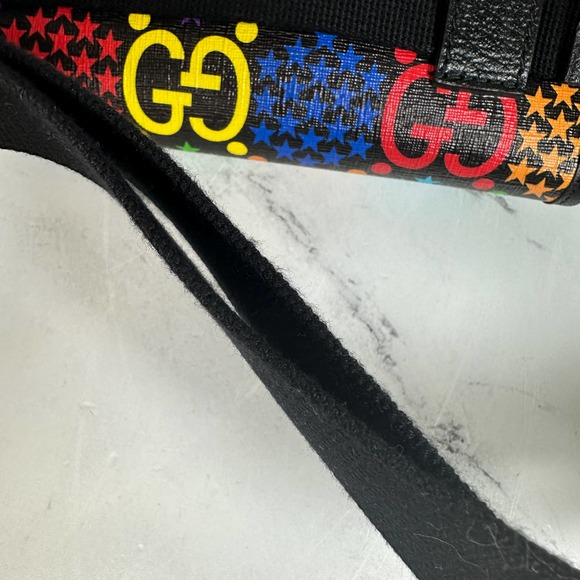 Gucci Psychedelic Belt Bag GG Supreme Monogram Crossbody Bumbag Slim Multicolor - Picture 12 of 16